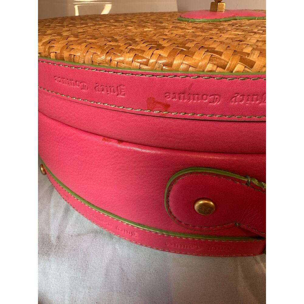Vintage Juicy Couture Handbag Woven Straw Wicker Style Purse Pink 90s Y2k RARE! - Picture 9 of 16